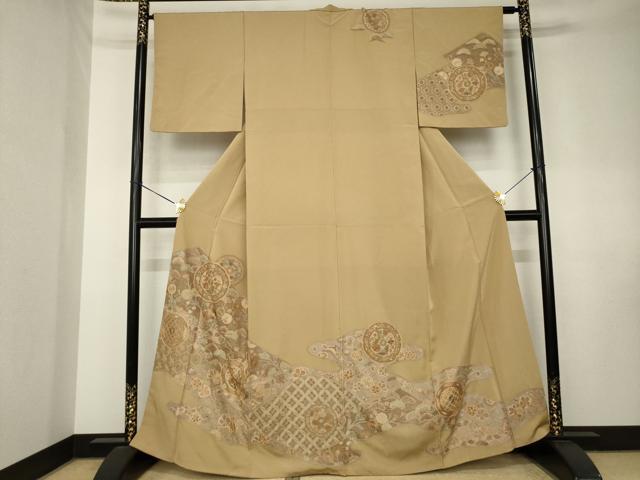 平和屋着物●訪問着　総刺繍　中国三大刺繍　汕頭刺繍　スワトウ刺繍　相良刺繍　道長正倉院花文　正絹　逸品　AABK7433ck