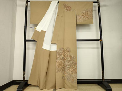平和屋着物●訪問着　総刺繍　中国三大刺繍　汕頭刺繍　スワトウ刺繍　相良刺繍　道長正倉院花文　正絹　逸品　AABK7433ck