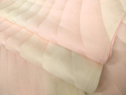 平和屋着物●振袖用長襦袢　無双仕立て　霞文　暈し染め　正絹　逸品　AABK7436ck