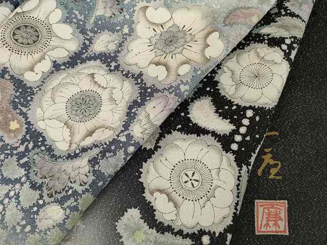 平和屋着物●吉乃一廉　幻の辻が花　訪問着　暈し染め　銀通し地　正絹　逸品　AABK7443ck