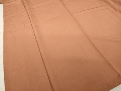 平和屋着物●上質な色無地　作家物　土器色　正絹　逸品　AABK7448ck