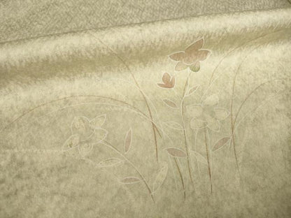 平和屋着物●上質な小紋　草花文　暈し染め　正絹　逸品　AABK7449ck