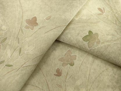 平和屋着物●上質な小紋　草花文　暈し染め　正絹　逸品　AABK7449ck