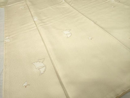 平和屋着物●上質な小紋　銀杏　正絹　逸品　AABK7455ck