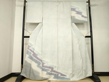 平和屋着物●訪問着　絞り　流水文　暈し染め　高島屋扱い　正絹　逸品　AABK7459ck