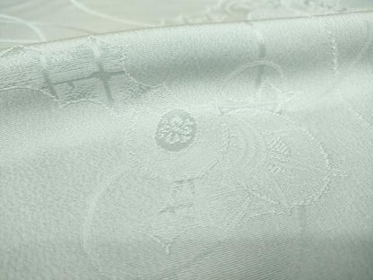 平和屋着物●上質な色無地　流水花鼓地紋　湊鼠色　さが美扱い　正絹　逸品　未使用　AABK7462ck