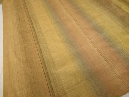 平和屋着物●上質な紬　珈琲染め　間道　正絹　逸品　AABK7463ck