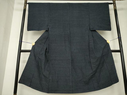 平和屋着物●男性　久留米絣　綿　逸品　AABK7464ck