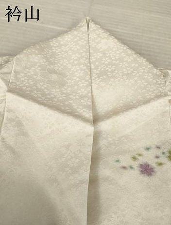 平和屋着物●訪問着　絞り　舞花文　暈し染め　銀通し地　正絹　逸品　AABK7475ck