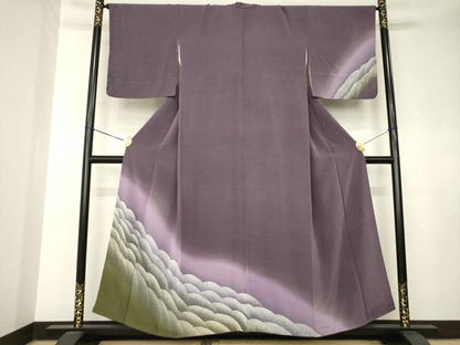 平和屋着物●訪問着　作家物　立波文　暈し染め　正絹　逸品　AABK7477ck