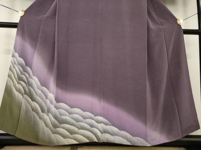 平和屋着物●訪問着　作家物　立波文　暈し染め　正絹　逸品　AABK7477ck