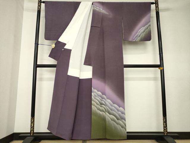 平和屋着物●訪問着　作家物　立波文　暈し染め　正絹　逸品　AABK7477ck