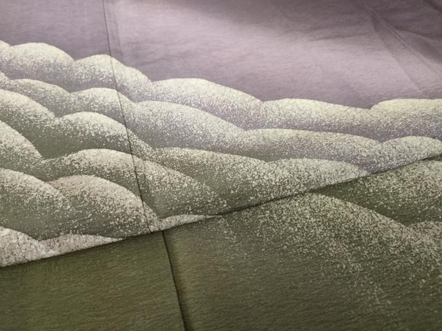 平和屋着物●訪問着　作家物　立波文　暈し染め　正絹　逸品　AABK7477ck