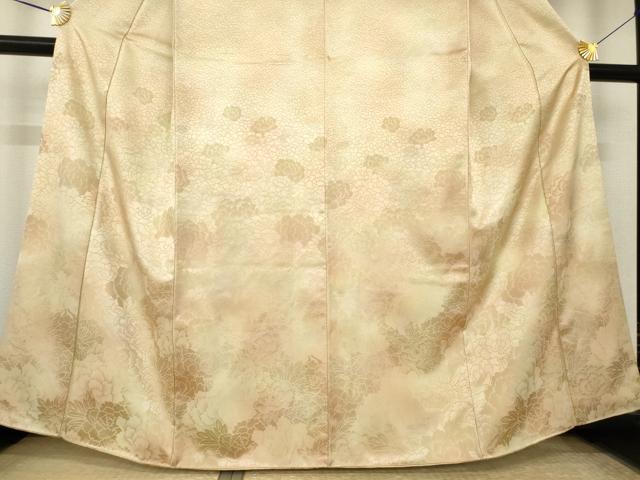 平和屋着物●訪問着　花尽くし地紋　暈し染め　正絹　逸品　AABK7478ck