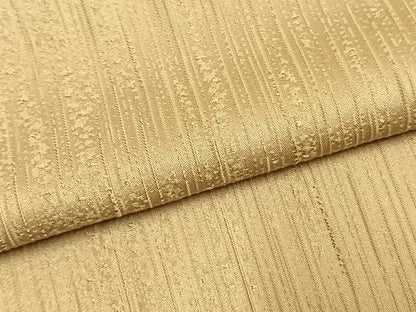 平和屋着物●上質な色無地　変わり縞地紋　枯色　正絹　逸品　AABK7488fy
