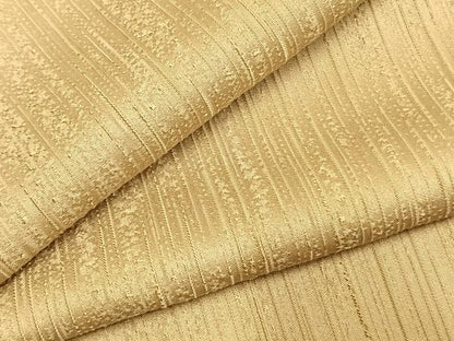 平和屋着物●上質な色無地　変わり縞地紋　枯色　正絹　逸品　AABK7488fy