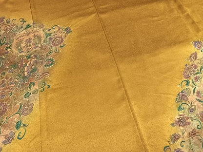 平和屋着物●訪問着　花鳥文　暈し染め　金彩　正絹　逸品　AABK7490fy