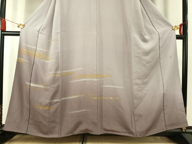 平和屋着物●人間国宝　福田喜重　刺繍　訪問着　霞文　暈し染め　金彩　正絹　逸品　AABK7491fy