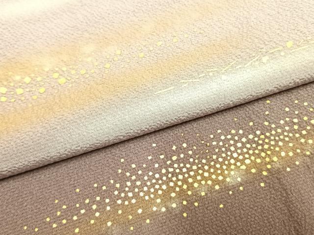 平和屋着物●人間国宝　福田喜重　刺繍　訪問着　霞文　暈し染め　金彩　正絹　逸品　AABK7491fy