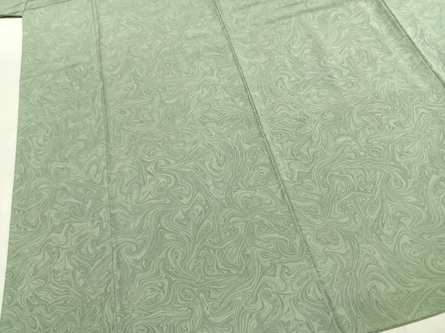 平和屋着物●上質な小紋　墨流し文様　正絹　逸品　AABK7493fy