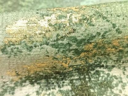平和屋着物●訪問着　作家物　樹林文　暈し・たたき染め　金彩　正絹　逸品　AABK7496fy