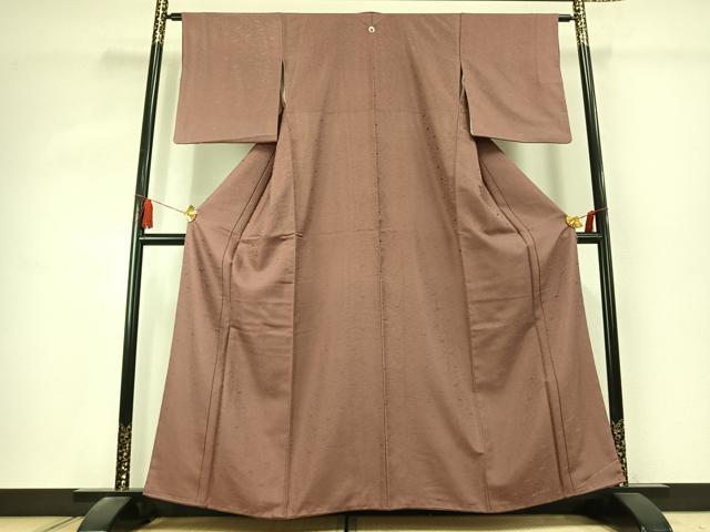平和屋着物●上質な色無地　兎地紋　鴇浅葱色　正絹　逸品　AABK7498fy