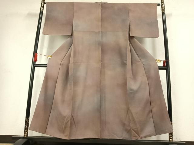 平和屋着物●染色作家　斉藤三才　小紋　霞文　暈し染め　正絹　逸品　AABK7500fy
