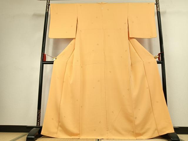 平和屋着物●上質な小紋　総刺繍　松　金糸　正絹　逸品　AABK7511fy