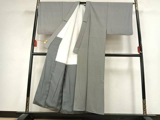 平和屋着物●男性　江戸小紋　万筋　紺色×白色　正絹　逸品　AABK7515fy