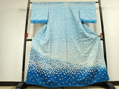 平和屋着物●訪問着　舞花文　暈し染め　正絹　逸品　AABK7516fy