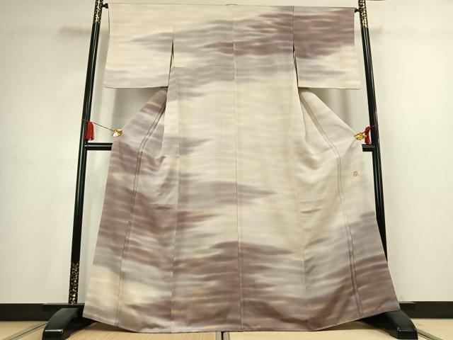 平和屋着物●虹色創家　本郷大田子　訪問着　霞文　暈し染め　正絹　逸品　AABK7517fy