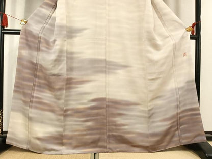 平和屋着物●虹色創家　本郷大田子　訪問着　霞文　暈し染め　正絹　逸品　AABK7517fy