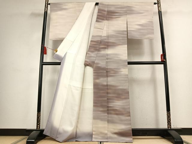 平和屋着物●虹色創家　本郷大田子　訪問着　霞文　暈し染め　正絹　逸品　AABK7517fy