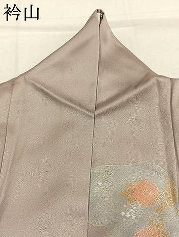 平和屋着物●訪問着　刺繍　雪輪花文　金銀彩　正絹　逸品　AABK7520fy