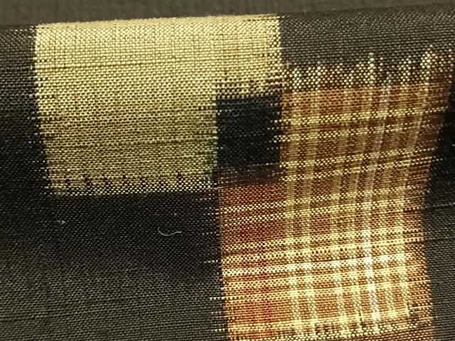 平和屋着物●上質な紬　色紙重ね文　正絹　逸品　AABK7527fy