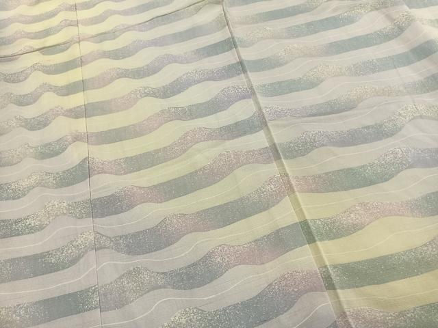 平和屋着物●訪問着　紬地　抽象文様　暈し染め　仮絵羽　正絹　逸品　未使用　AABK7529fy
