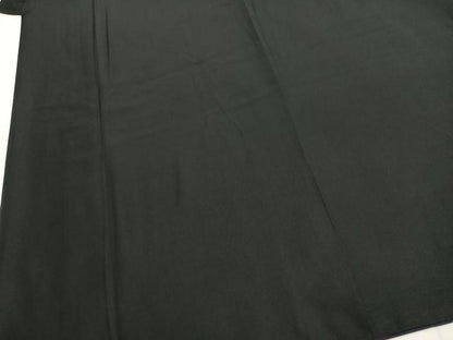 平和屋着物●男性　黒紋付　羽織セット　正絹　逸品　AABK7532fy