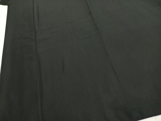 平和屋着物●男性　黒紋付　羽織セット　正絹　逸品　AABK7532fy