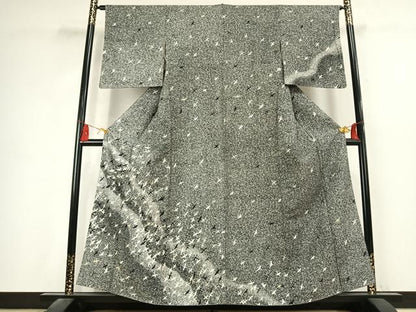 平和屋着物●訪問着　飛鳥文　暈し・たたき染め　金銀彩　正絹　逸品　AABK7536fy