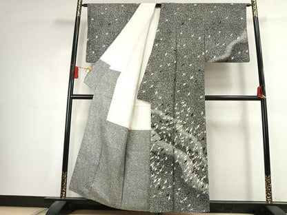 平和屋着物●訪問着　飛鳥文　暈し・たたき染め　金銀彩　正絹　逸品　AABK7536fy