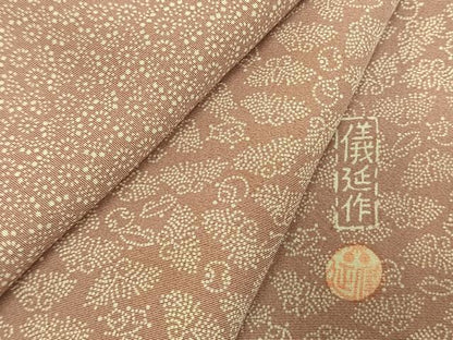 平和屋着物●日本工芸会正会員　中儀延　加賀小紋　江戸小紋　訪問着　吉祥花文　正絹　逸品　AABK7541fy