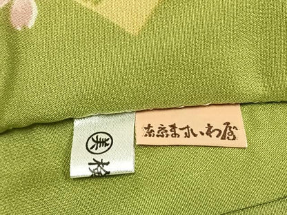 平和屋着物●長襦袢　無双仕立て　舞桜文　ますいわ屋扱い　正絹　逸品　AABK7544fy