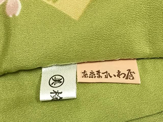 平和屋着物●長襦袢　無双仕立て　舞桜文　ますいわ屋扱い　正絹　逸品　AABK7544fy