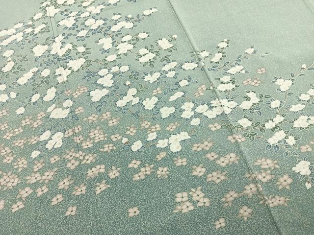 平和屋着物●訪問着　枝花文　暈し染め　金彩　正絹　逸品　AABK7554fy