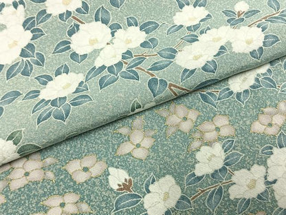 平和屋着物●訪問着　枝花文　暈し染め　金彩　正絹　逸品　AABK7554fy