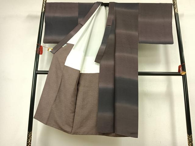 平和屋着物●男性　紬　作家物　霞文　正絹　逸品　AABK7559fy