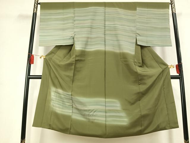 平和屋着物●男性　長襦袢　袷　霞文　暈し染め　正絹　逸品　AABK7560fy