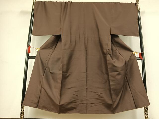 平和屋着物●男性　色無地　涅色　キングサイズ　洗える着物　AABK7561fy
