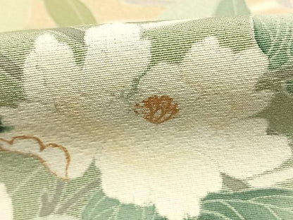 平和屋着物●訪問着　地紙花文　暈し染め　金彩　正絹　逸品　AABK7564fy