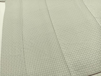 平和屋着物●上質な色無地　市松地紋　紫水晶色　ロング丈　正絹　逸品　AABK7566fy